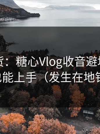只讲干货：糖心Vlog收音避坑，新手也能上手（发生在地铁）