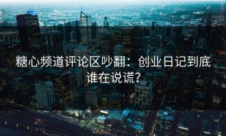 糖心频道评论区吵翻：创业日记到底谁在说谎？