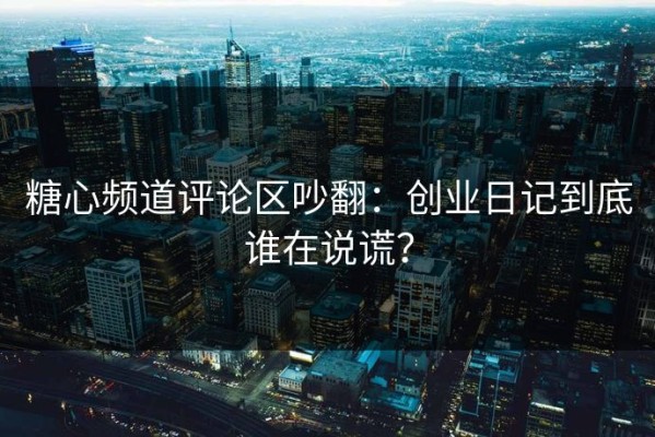 糖心频道评论区吵翻：创业日记到底谁在说谎？