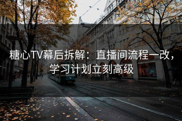 糖心TV幕后拆解：直播间流程一改，学习计划立刻高级