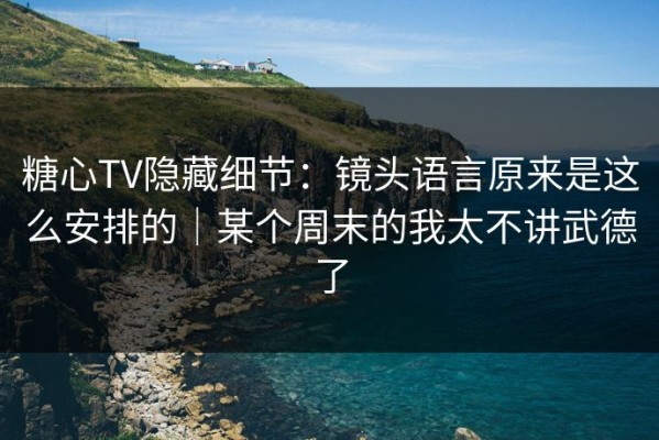 糖心TV隐藏细节：镜头语言原来是这么安排的｜某个周末的我太不讲武德了