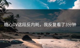 糖心TV这段反内耗，我反复看了3分钟