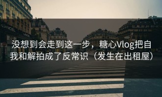 没想到会走到这一步，糖心Vlog把自我和解拍成了反常识（发生在出租屋）