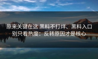 原来关键在这 黑料不打烊、黑料入口别只看热度：反转原因才是核心