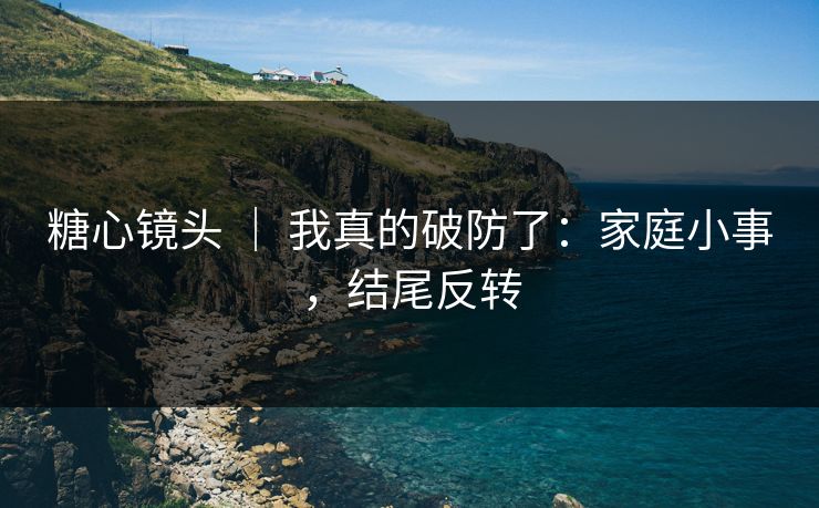 糖心镜头 ｜ 我真的破防了：家庭小事，结尾反转
