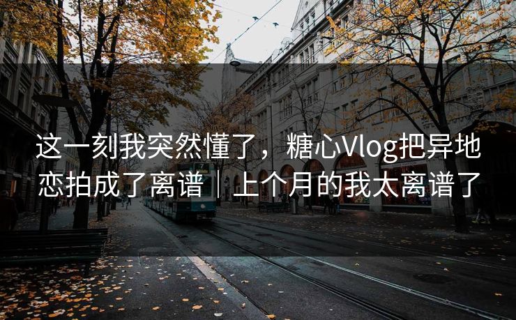 这一刻我突然懂了，糖心Vlog把异地恋拍成了离谱｜上个月的我太离谱了