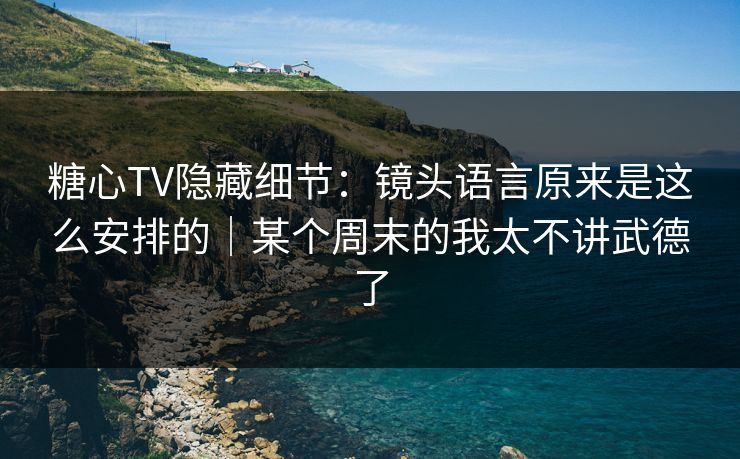 糖心TV隐藏细节：镜头语言原来是这么安排的｜某个周末的我太不讲武德了